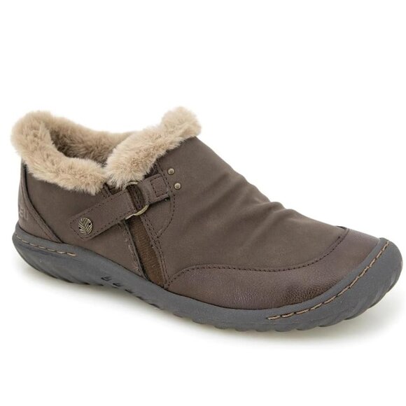 JBU Women's Heather Faux Fur Collar Comfort Casual Slip On Shoes Size 6 NWT - Picture 1 of 5